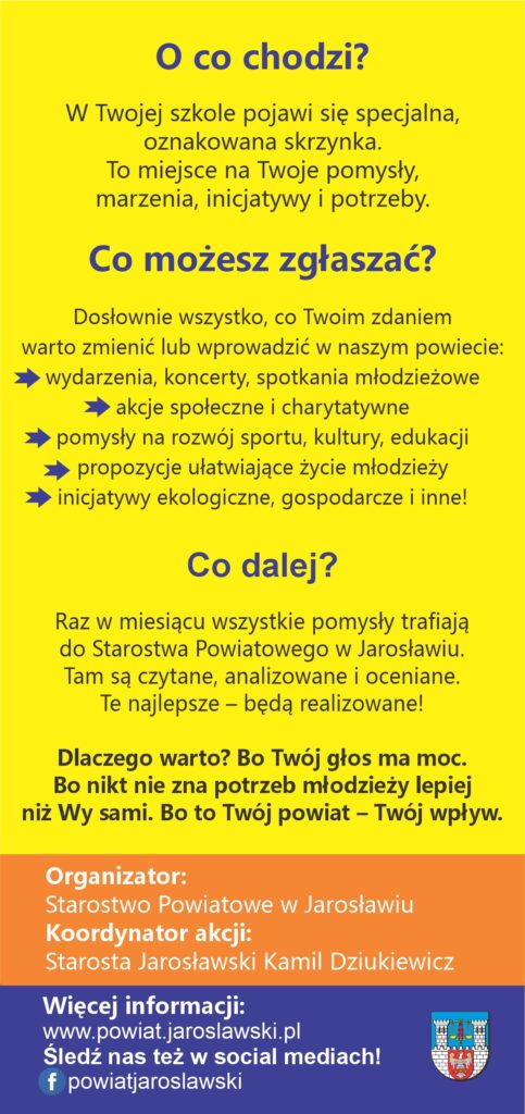 "Ty też możesz zmieniać powiat jarosławski" 2