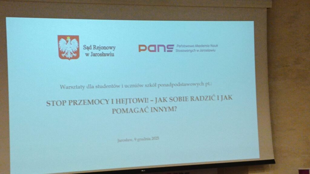 „Stop przemocy i hejtowi” – warsztaty profilaktyczne dla młodzieży w PANS w Jarosławiu 3