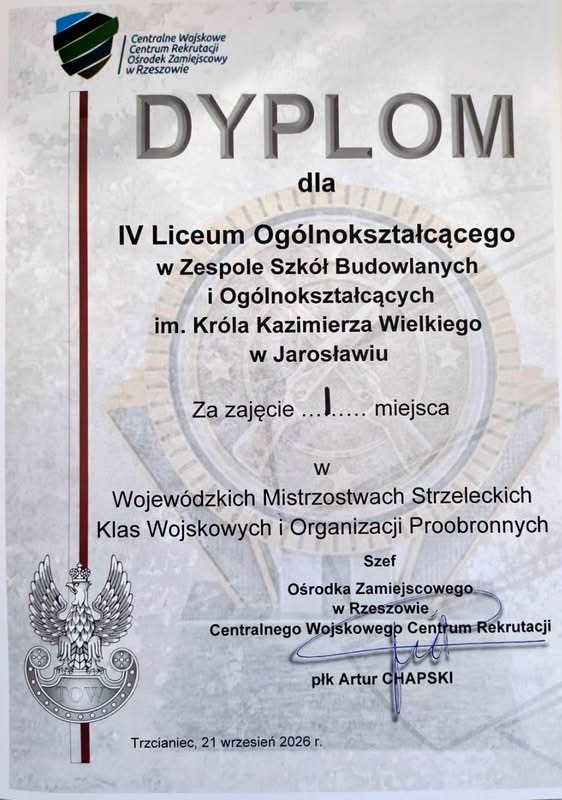 I miejsce w Wojewódzkich Mistrzostwach Strzeleckich Nasi uczniowie jadą na Mistrzostwa Polski 4 I miejsce w Wojewódzkich Mistrzostwach Strzeleckich Nasi uczniowie jadą na Mistrzostwa Polski 4